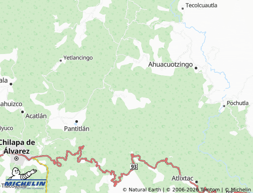 MICHELIN Oxtotitlán map - ViaMichelin