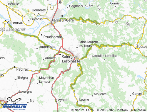 MICHELIN Saint-Céré map - ViaMichelin