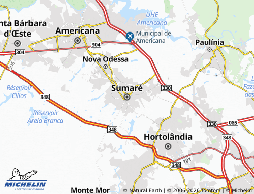 MICHELIN Sumaré map - ViaMichelin