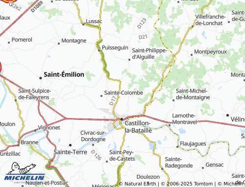 MICHELIN Puy Arnaud map - ViaMichelin