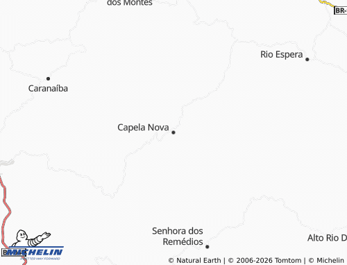 MICHELIN-Landkarte Capela Nova - ViaMichelin