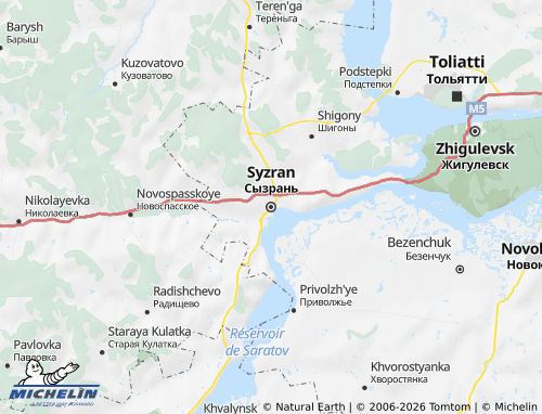 MICHELIN-Landkarte Sysran - ViaMichelin