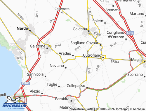 Carte MICHELIN Aradeo - ViaMichelin