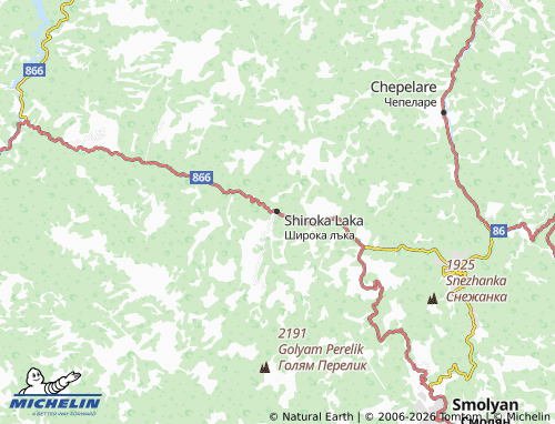 Mappa MICHELIN Shiroka Laka - ViaMichelin