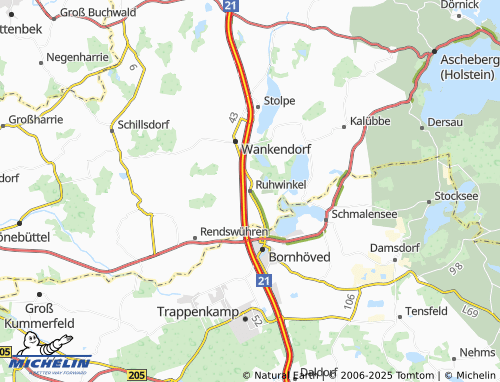 MICHELIN Ruhwinkel map - ViaMichelin