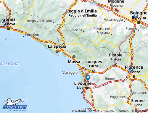 MICHELIN Massa-Carrara map - ViaMichelin