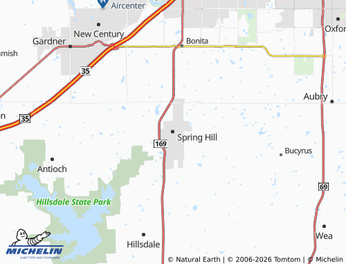 Kaart MICHELIN Spring Hill - ViaMichelin