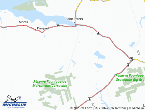 MICHELIN Saint Peters Bay map - ViaMichelin