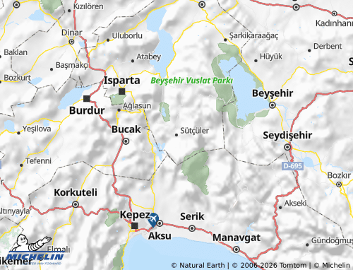 Mapa MICHELIN Sütçüler - ViaMichelin