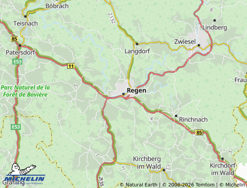 Mappa MICHELIN Regen - ViaMichelin