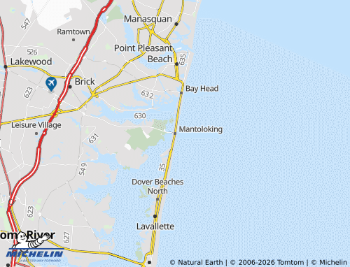 Mappa MICHELIN Mantoloking - ViaMichelin