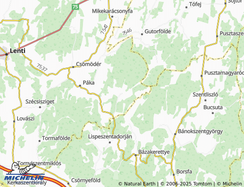 MICHELIN Pördefölde map - ViaMichelin