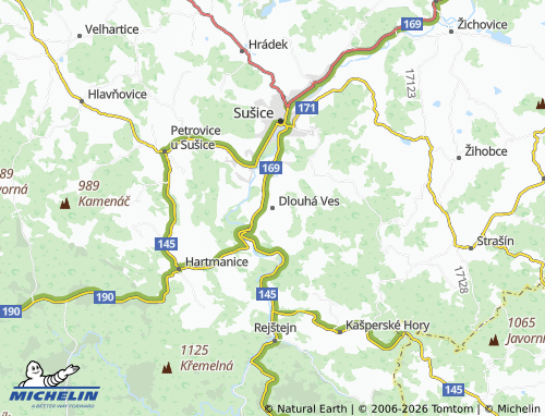 Mappa MICHELIN Dlouhá Ves - ViaMichelin
