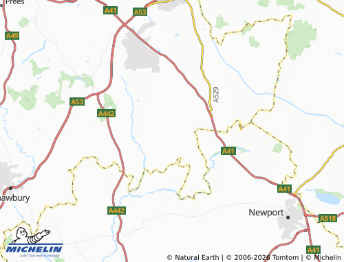 Carte MICHELIN Childs Ercall - ViaMichelin