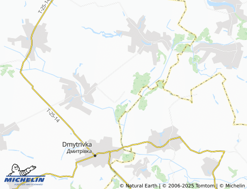 MICHELIN Vosme Bereznia map - ViaMichelin