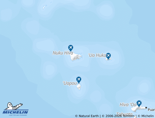 MICHELIN Îles Marquises map - ViaMichelin