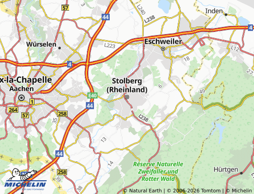 Mappa MICHELIN Stolberg (Rheinland) - ViaMichelin