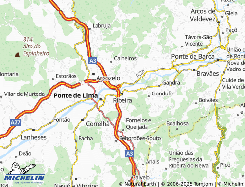 MICHELIN Ribeira map - ViaMichelin