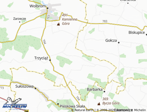 MICHELIN Glanów map - ViaMichelin
