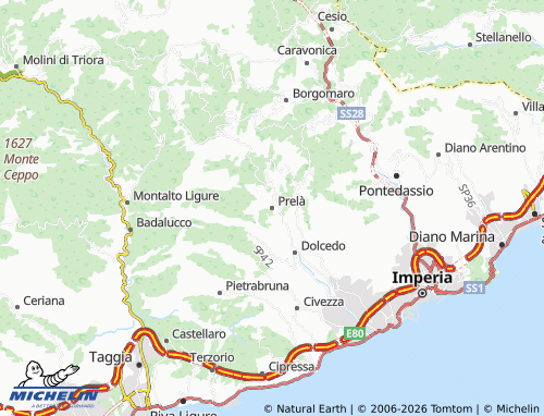 MICHELIN Prelà map - ViaMichelin