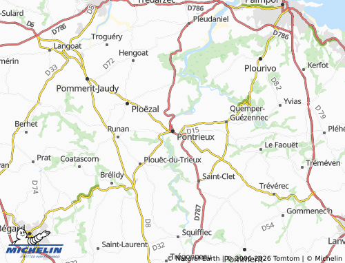 Mappa MICHELIN Pontrieux - ViaMichelin