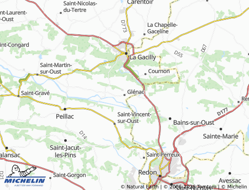 Mappa MICHELIN Glénac - ViaMichelin