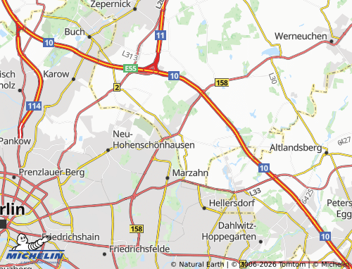 MICHELIN Ahrensfelde map - ViaMichelin