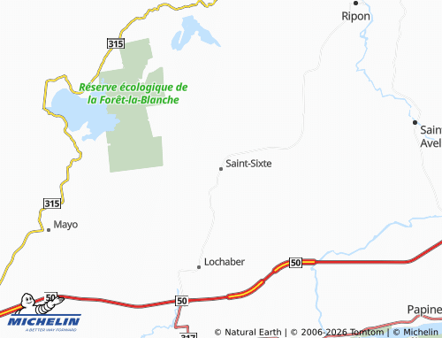 MICHELIN Saint-Sixte map - ViaMichelin