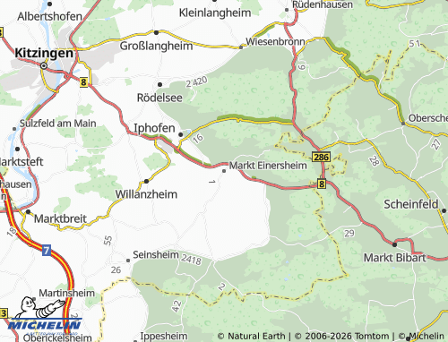 Kaart MICHELIN Markt Einersheim - ViaMichelin