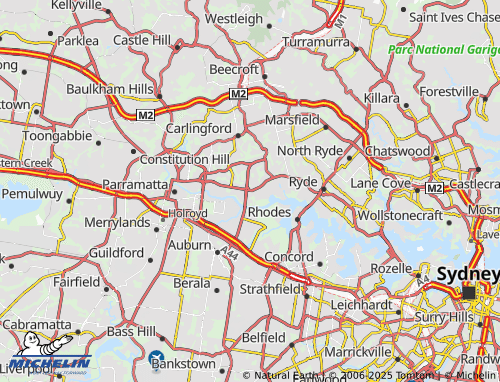 MICHELIN Ermington map - ViaMichelin