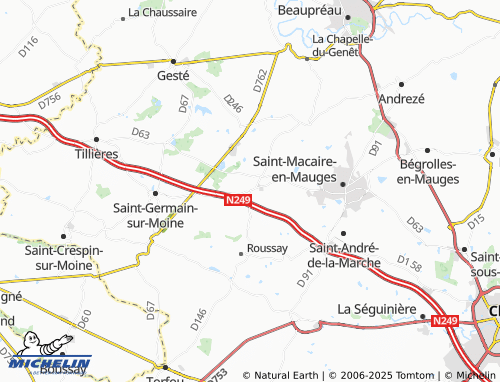 MICHELIN La Renaudière map - ViaMichelin