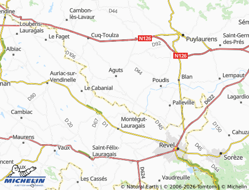 Mappa MICHELIN Montgey - ViaMichelin