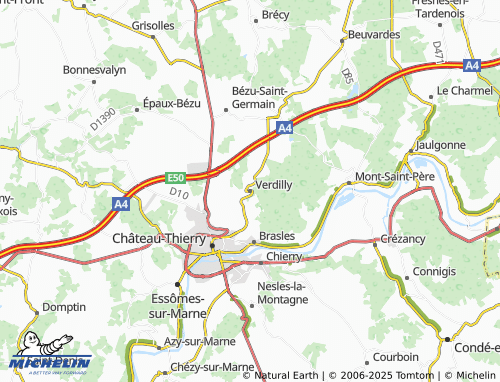 MICHELIN Verdilly map - ViaMichelin