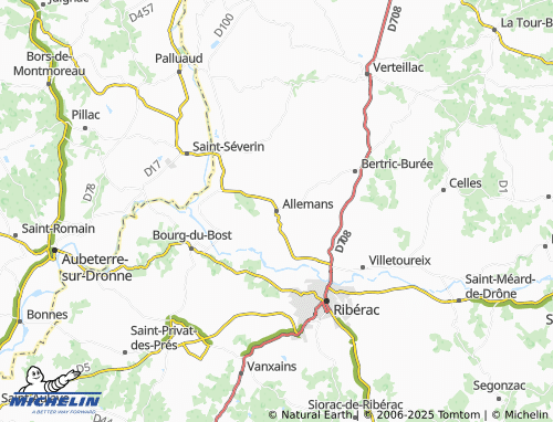 MICHELIN Allemans map - ViaMichelin