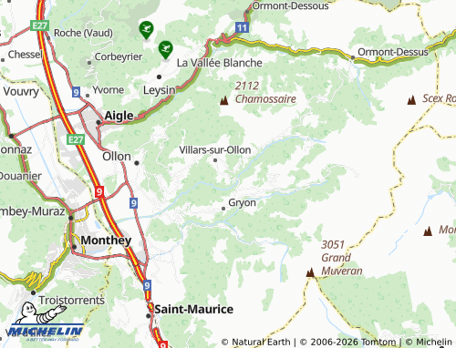 MICHELIN Arveyes map - ViaMichelin