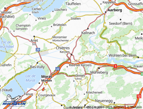 Mapa MICHELIN Kerzers - ViaMichelin