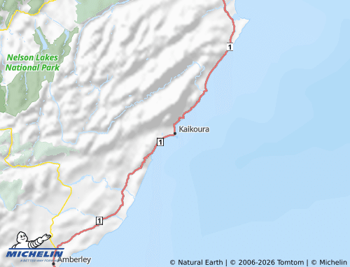 MICHELIN-Landkarte Kaikoura - ViaMichelin