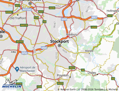 MICHELIN Stockport map - ViaMichelin