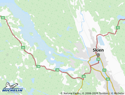 MICHELIN Bjørkelund map - ViaMichelin