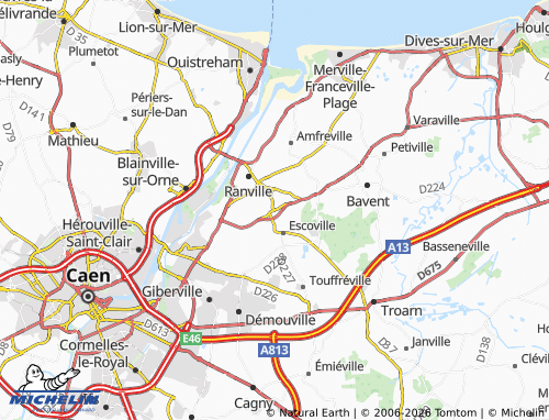 MICHELIN Hérouvillette map - ViaMichelin