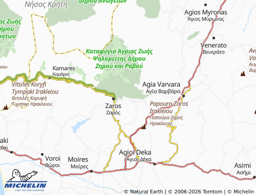 Mappa MICHELIN Nyvritos - ViaMichelin