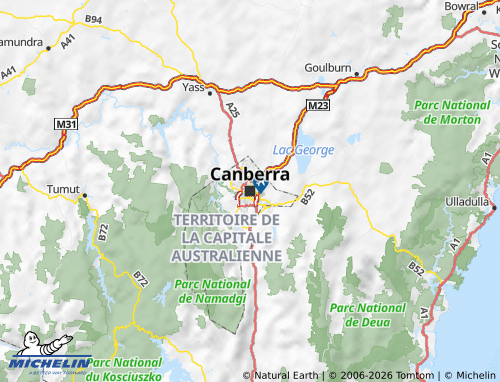 MICHELIN Canberra map - ViaMichelin