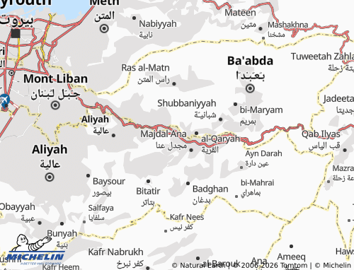 Mapa MICHELIN Bihamdoun al-Mahattah - ViaMichelin