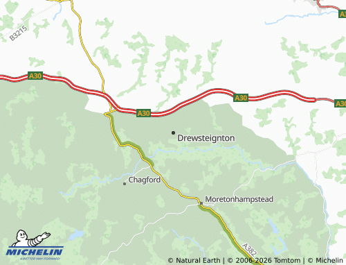 Carte MICHELIN Drewsteignton - ViaMichelin