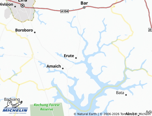 MICHELIN Erute map - ViaMichelin