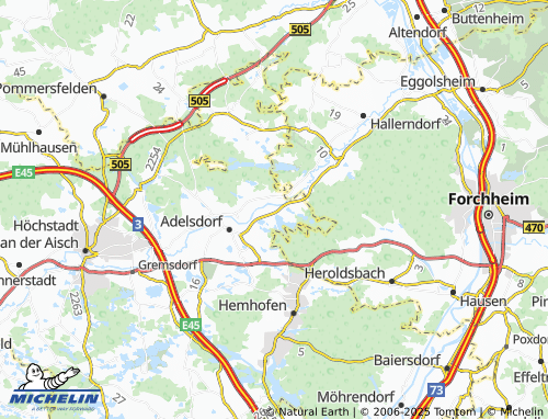Carte MICHELIN Weppersdorf - ViaMichelin