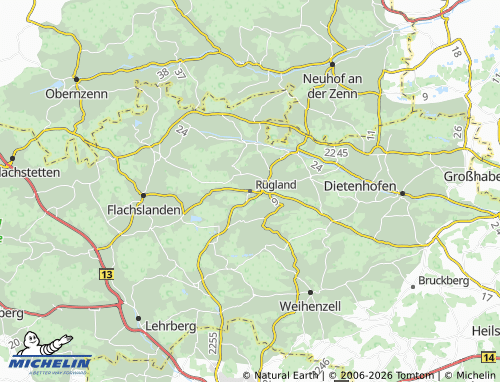 MICHELIN Rügland map - ViaMichelin