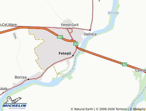 Mappa MICHELIN Fetești - ViaMichelin