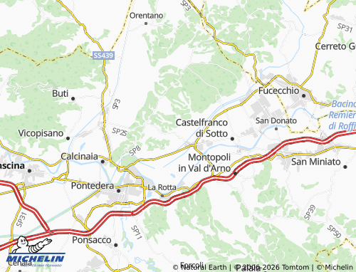 Mappa MICHELIN Santa Maria a Monte - ViaMichelin