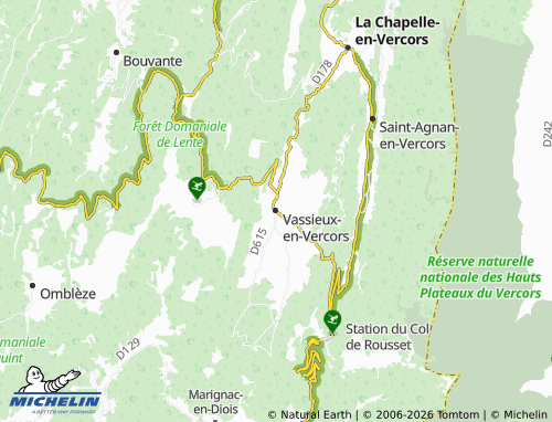 MICHELIN-Landkarte Vassieux-en-Vercors - ViaMichelin